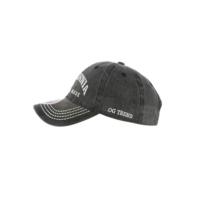 Gray baseball cap from California Original Cotton with adjustable cotton buckle for all sizes