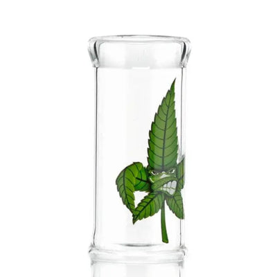 Fresh green mint leaves in a clear jar enhancing the 11’ Glass Water Pipe experience