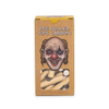 Box of Carbon Rolling Filter Tips featuring a clown face illustration on the packaging