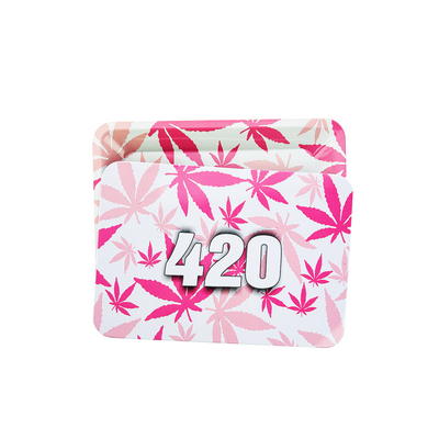 Pink Botanical Magnetic Rolling Tray - Small