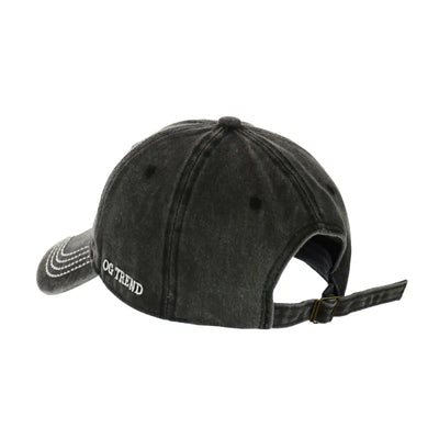 Black baseball cap with adjustable strap from Chicago Original Cotton collection