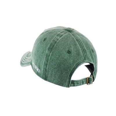 Green weathered Chicago Original Cotton Buckle Hat with adjustable strap closure