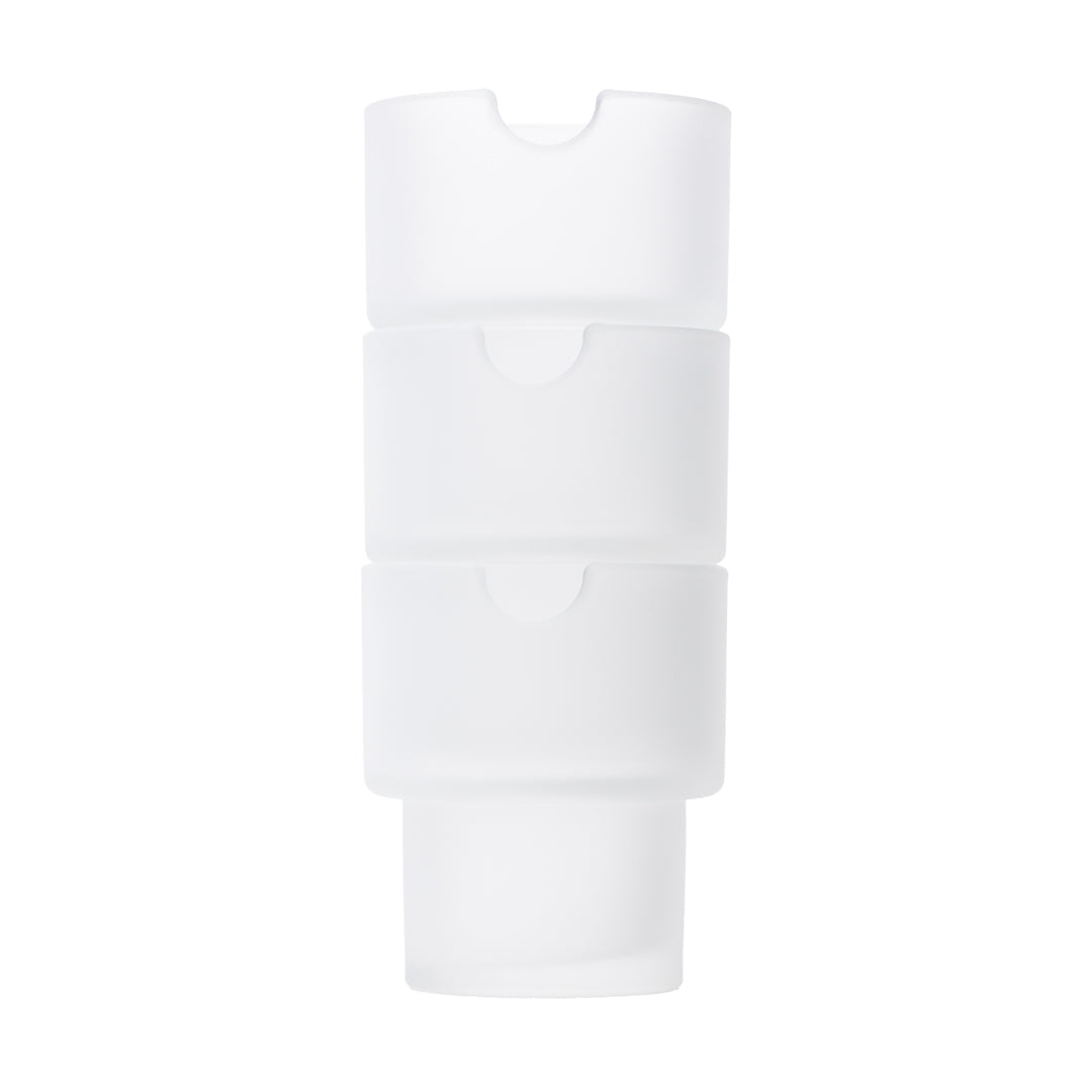 Stackable Flower Herb Glass Ashtray Set