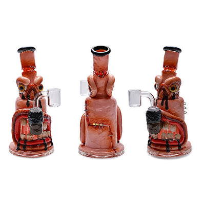 Unique Clay Monster Rig With Intricate Details And Bold Colors, Featuring a Mutilated Humanoid Design