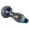 Color Spotted Glass Hand Pipe With Raised Glass Beads And Blue-purple Mottled Pattern