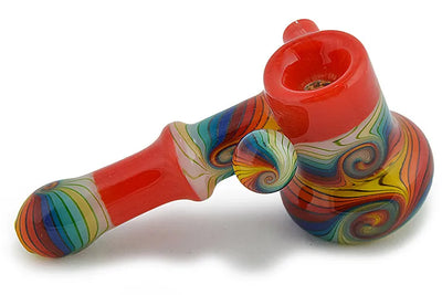 Vibrant Dichro Wig Wag Glass Hammer Bubbler