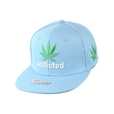 Embroidered Leaf Cotton Snapback Hat