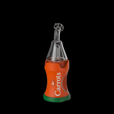 Glass bottle wrapped like a carrot from Anwar Carrots Dabber Boost Evo Collaboration