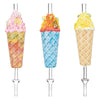 Cream Dab Straw: Ice Cream-shaped Glass Stems For Dabbing, Includes Quartz Tip And Accessories