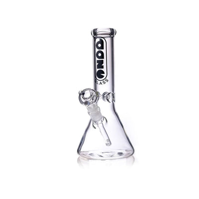 Clear glass beaker base water pipe with black logo, Daze Glass 12’’ OG Beaker design