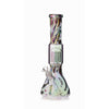 Daze Glass 14 Iridescent Spiral Arm Perc Water Pipe With Colorful Swirled Patterns