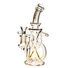 Fumed Glass Water Pipe Recycler With Mesmerizing Visual Effect And Multiple Chambers