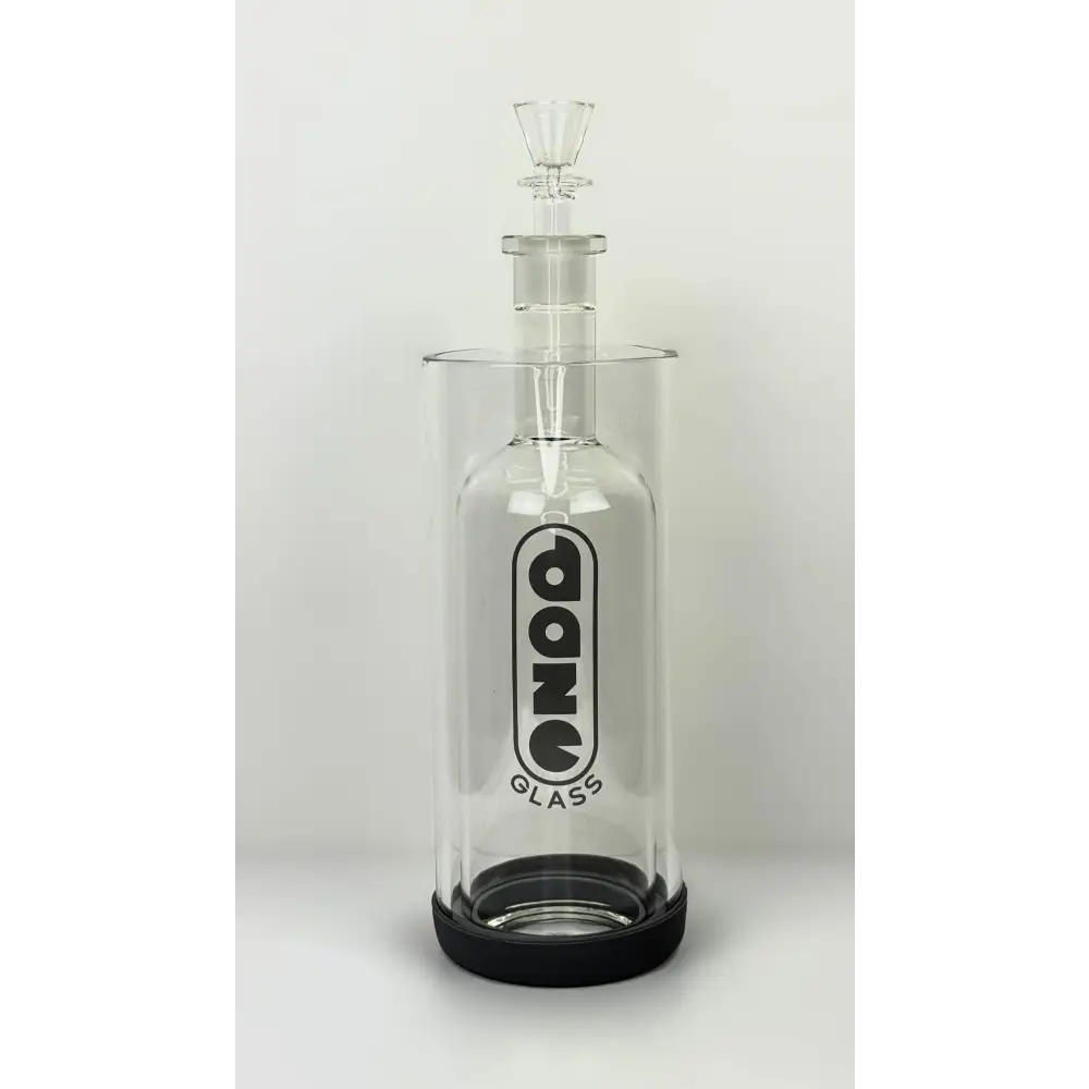 Daze Glass gravity bong with clear glass, black base, ponc glass logo