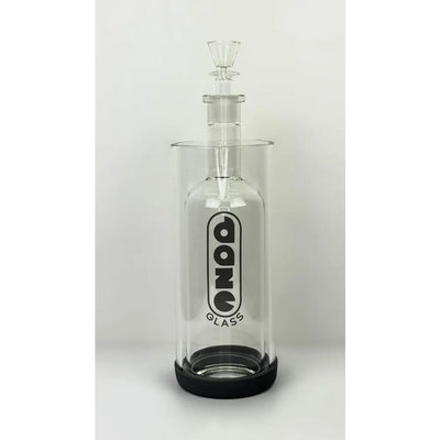 Daze Glass gravity bong with clear glass, black base, ponc glass logo