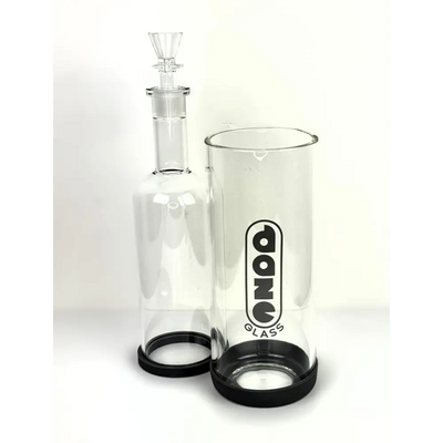 Daze Glass gravity bong with clear glass, black bases, premium glass gravity logo