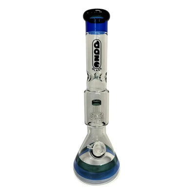 Daze Glass Striped 16 Inch Glass Water Pipe with blue accents