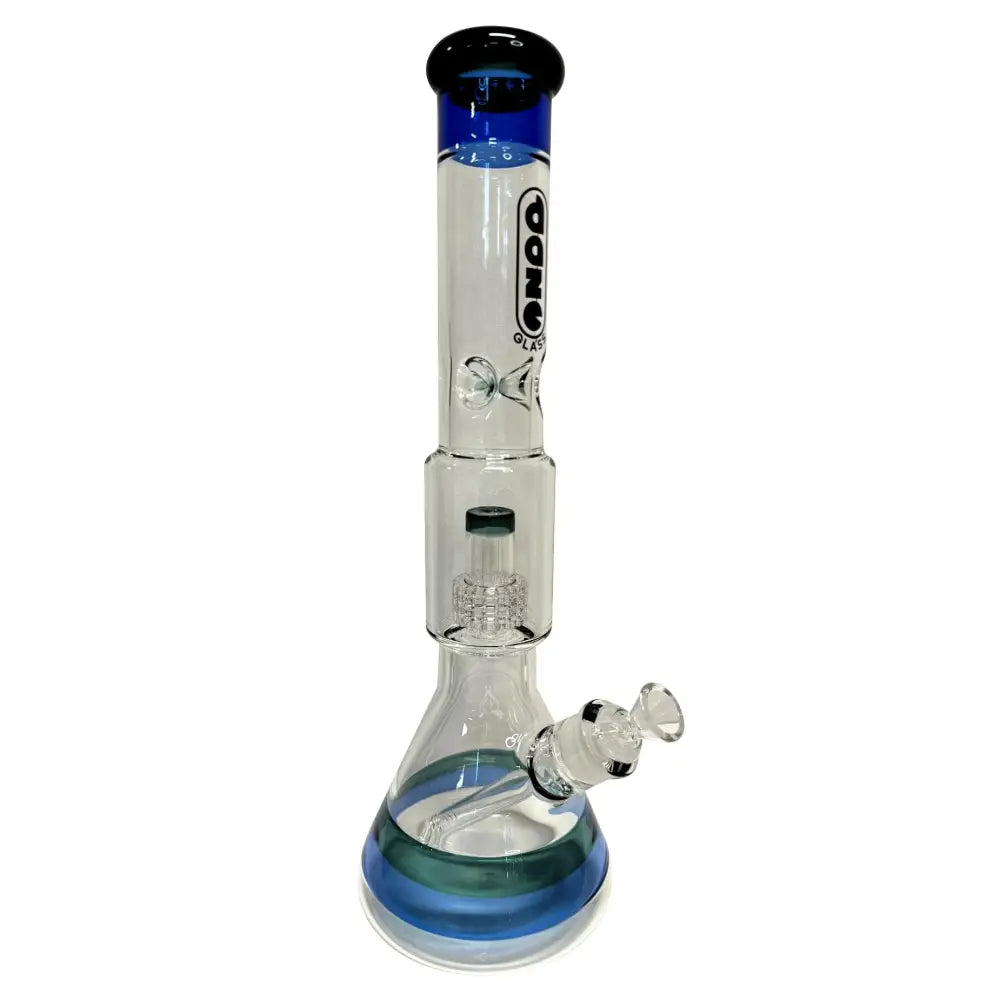 Daze Glass Striped 16in glass water pipe with poon glass logo