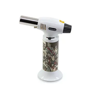 Deez nutz torches white black butane torch with soldiers design