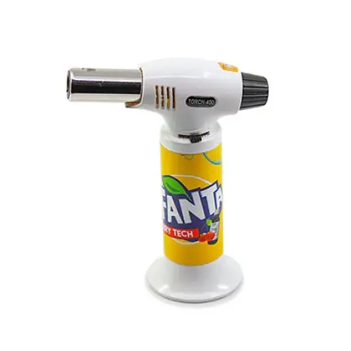 Deez nutz torches white yellow Fanta lighter metallic nozzle