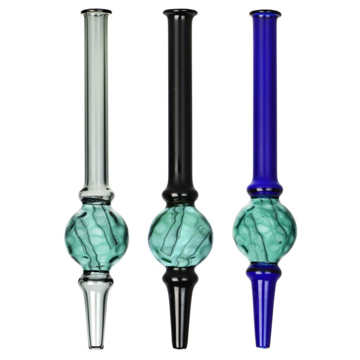 Dimple Diffusion Chamber Glass Dab Straw - 6.5’/Colors