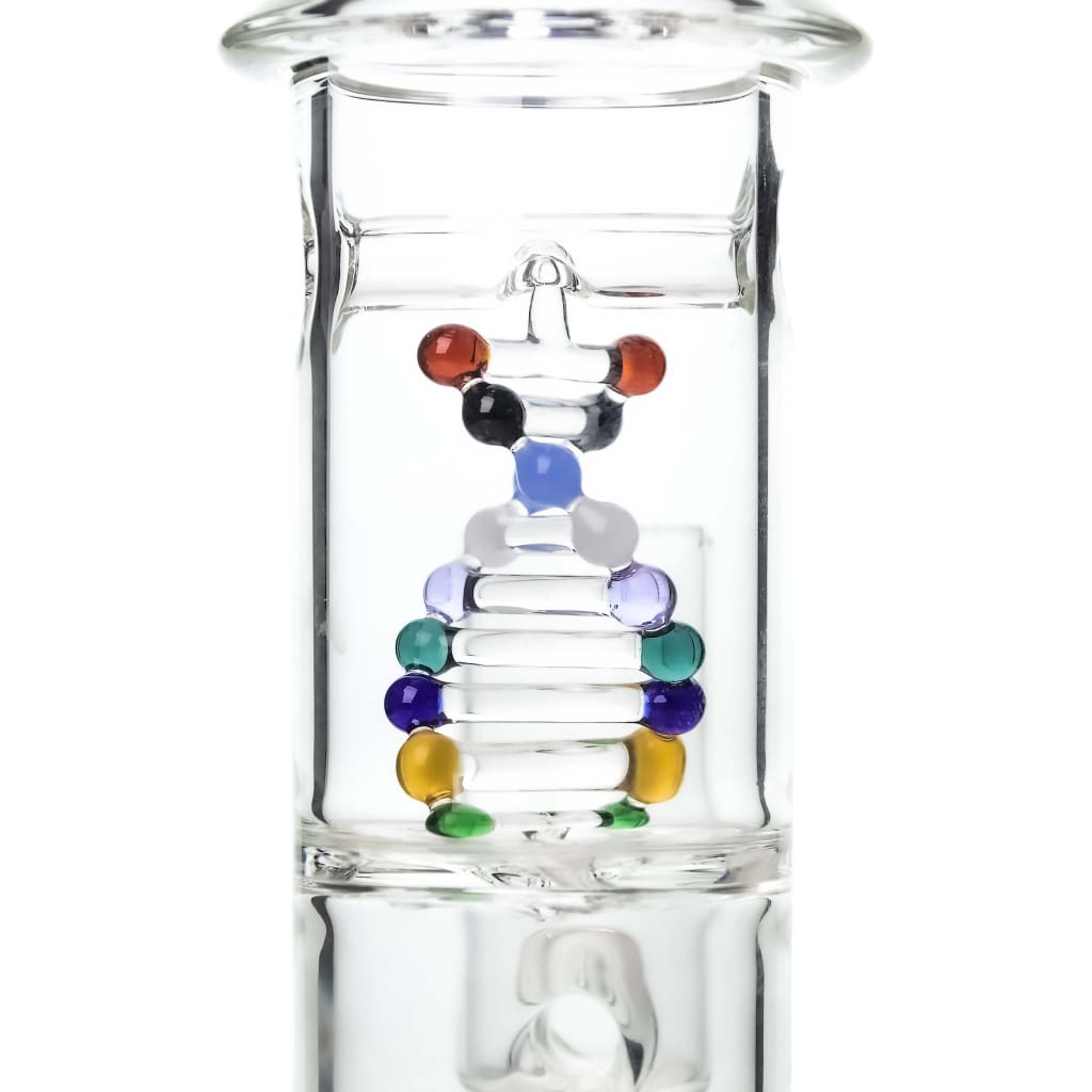 DNA Proxt Glass Dab Rig with Spider Web Perc and Colorful DNA Design