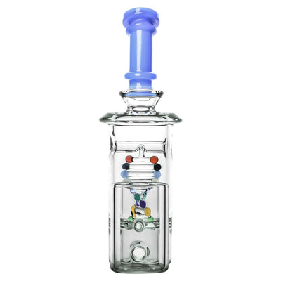 DNA Proxt Glass Dab Rig with Spider Web Perc and Blue Mouthpiece