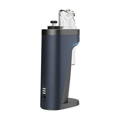 Blue and gray portable vaporizer from Dr Dabber Switch, a powerful electric dab rig