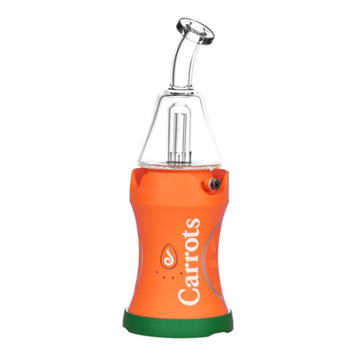 Anwar Carrots Boost Evo electronic dab vaporizer with orange and green ’Carrots’ branding