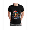 Drippy Mushroom Half Sleeve T-shirt Printed - 93% Cotton 7%