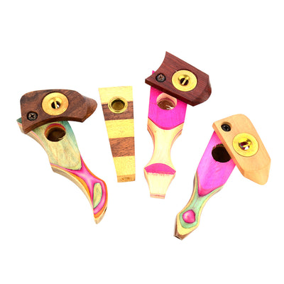 Compact Wooden Hand Pipe for Herbal Use