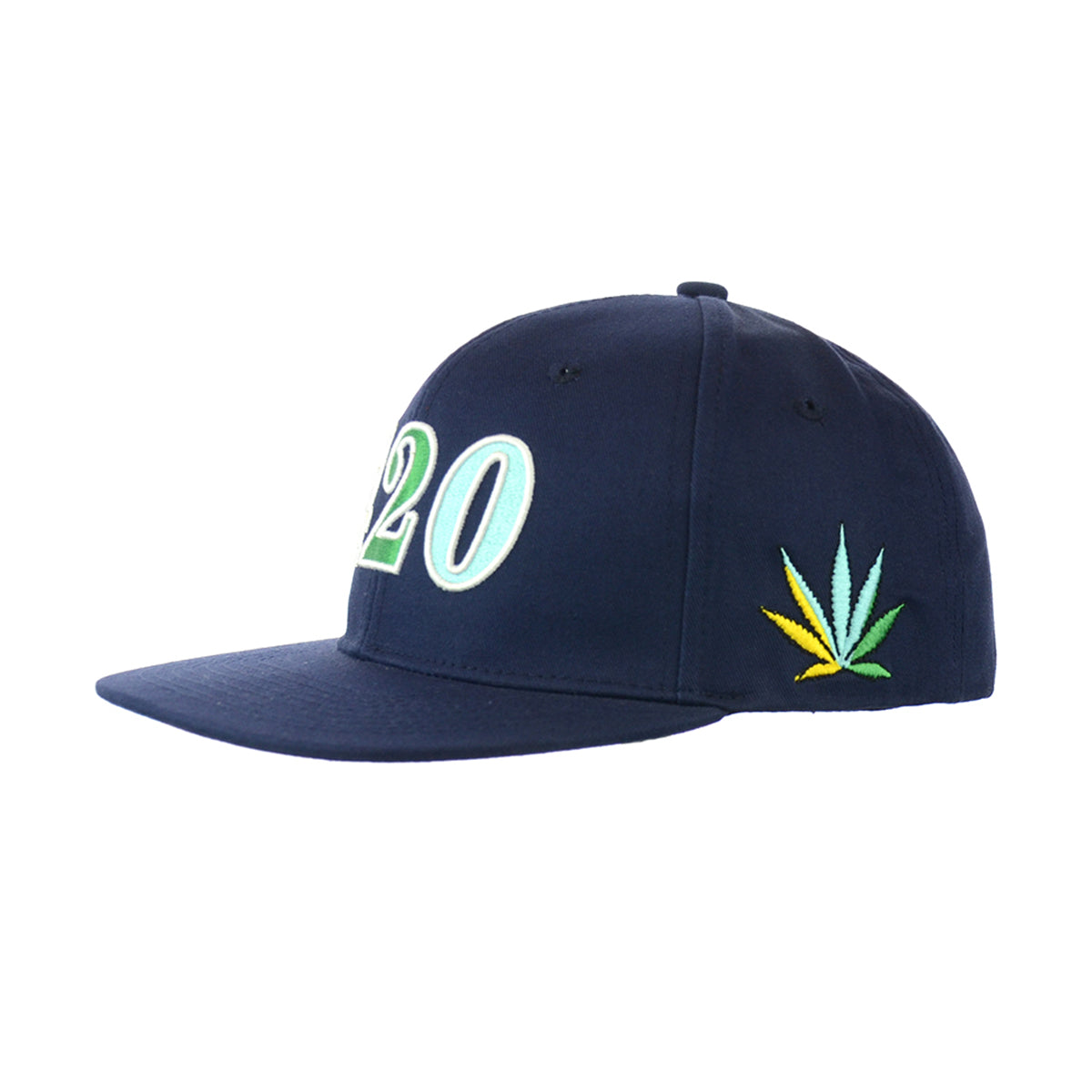 Premium Cotton Leaf Embroidered Snapback Hat