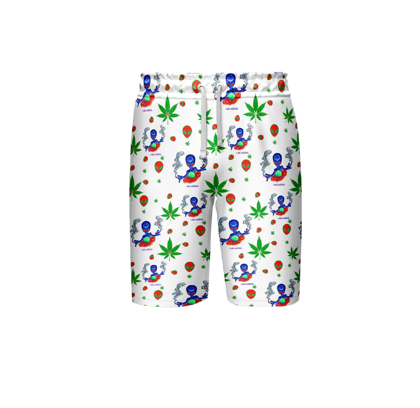 Alien White Polyester Shorts Pack - 5 Sizes
