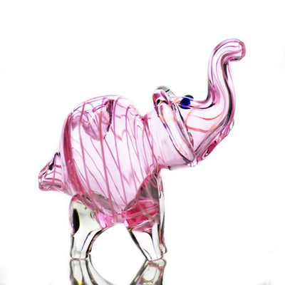 Elephant Pink Tube Hand Pipe With Raised Trunk For Smoking