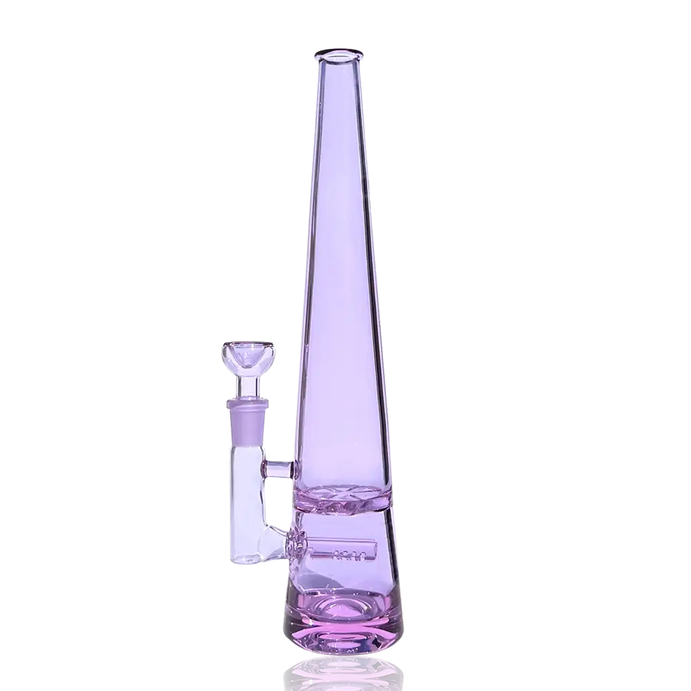 Elevate Jane Chroma Mimi purple glass hand pipe with lavender geometric base