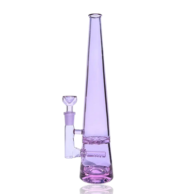 Elevate Jane Chroma Mimi purple glass hand pipe with lavender geometric base