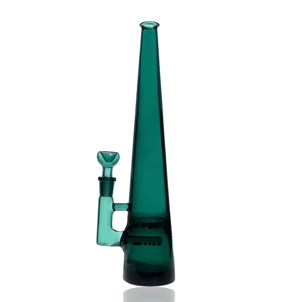 Elevate Jane Chroma Mimi teal glass hand pipe with conical body