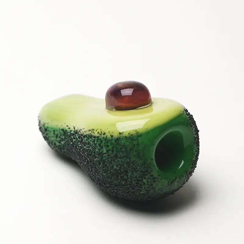 Empire Glassworks Avocadope glass hand pipe with glossy green exterior