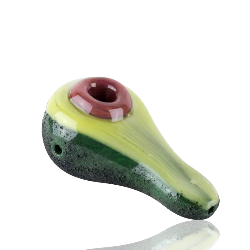 Empire Glassworks Avocadope green yellow glass hand pipe