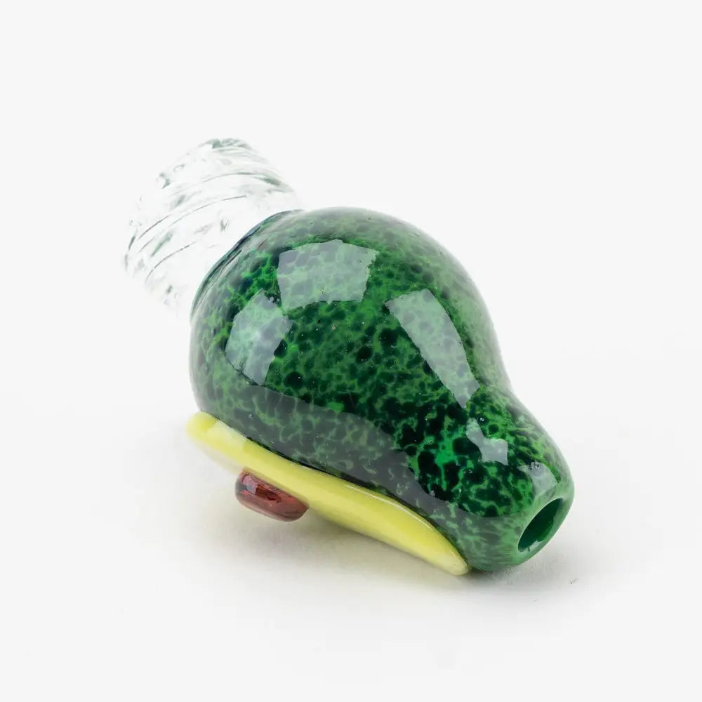 Empire Glassworks Avocadope spinner cap carb cap with green speckled glass pipe