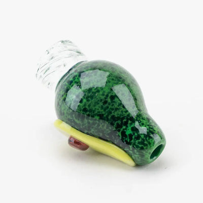Empire Glassworks Avocadope spinner cap carb cap with green speckled glass pipe