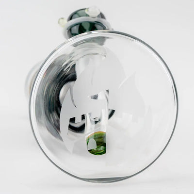 Empire Glassworks Baby Beaker-Galactic Bong with clear glass and green accents