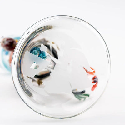 Empire Glassworks Baby Beaker Sea Bong with clear glass and colorful tubing