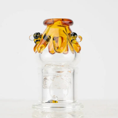 Empire Glassworks Beehive Spinner Carb Cap with bee figurines