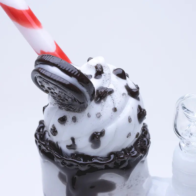 Empire Glassworks Chocolate Cookie Sundae Float Mini Rig bong