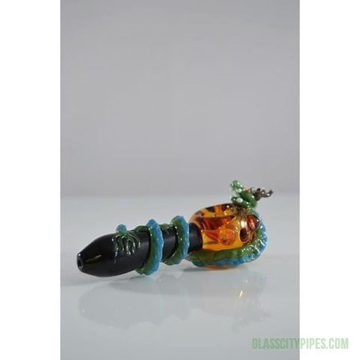 Empire Glassworks Dragon Wrapped Worked Glass Spoon Hand