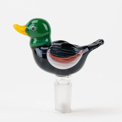 Empire Glassworks green-headed glass duck bowl piece 14mm