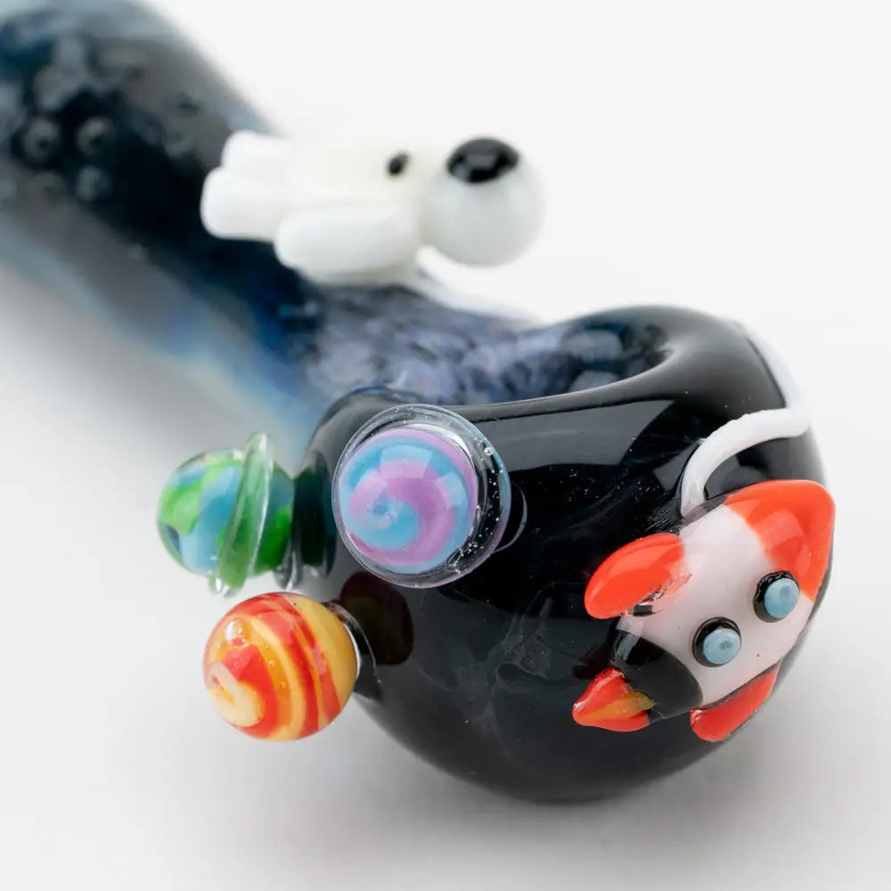 Empire Glassworks Galactic Spoon Pipe with cartoon dog and rocket