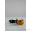 Empire Glassworks Honeypot Hand Pipe: Pumpkin and Eggplant Design with Textured Bowl