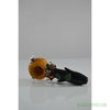 Empire Glassworks Honeypot Hand Pipe with Textured Bowl and Yellow Flower Design