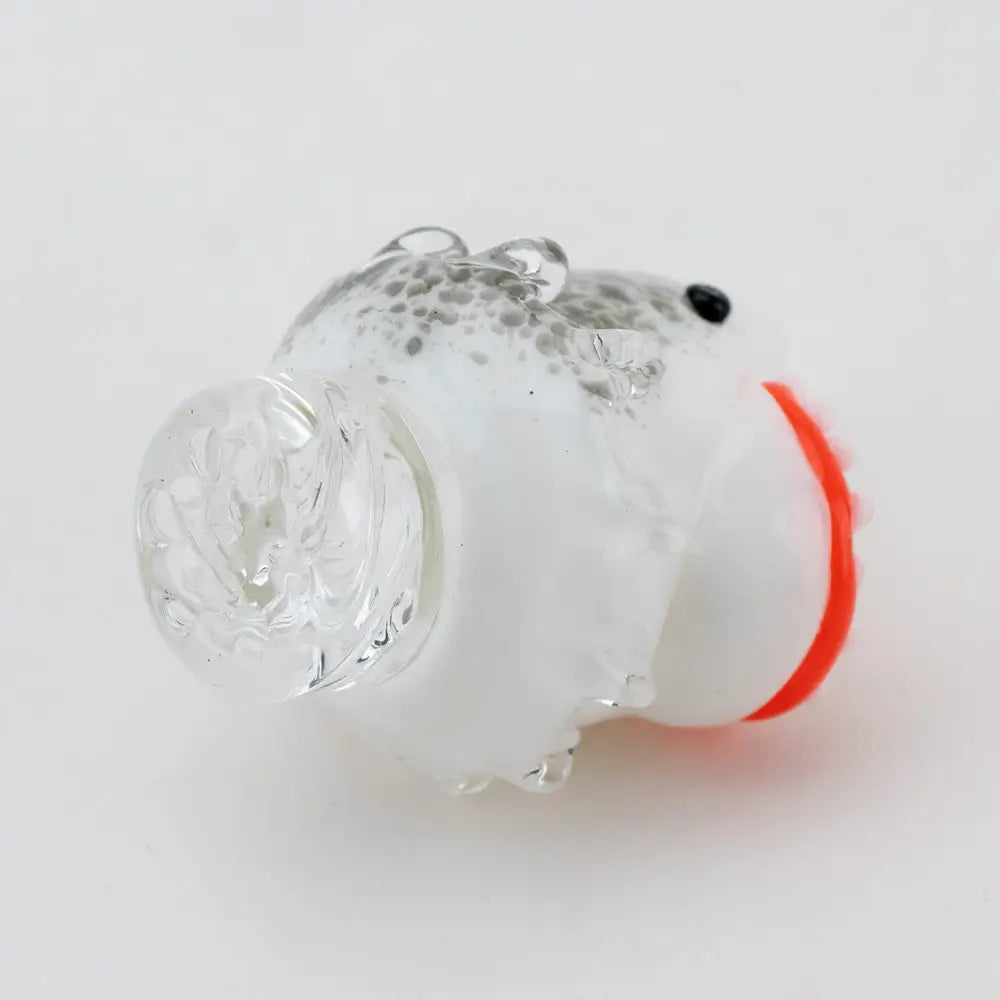 Empire Glassworks Jawsome Spinner Cap Carb Cap with translucent white pig figurine